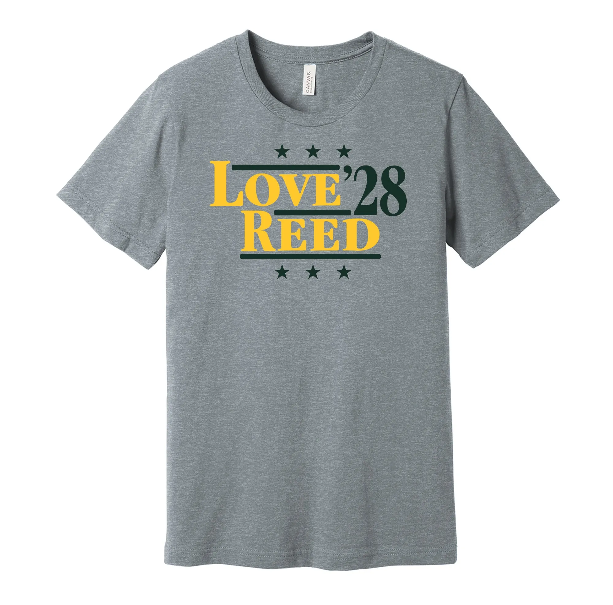 Love & Reed '28 - Green Bay Football Legends Political Campaign Parody T-Shirt - Hyper Than Hype Shirts