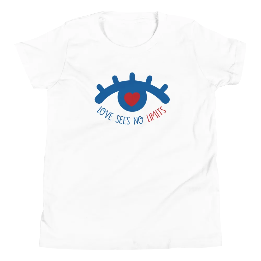 Love Sees No Limits (Youth Light Color T-Shirts Design 1)