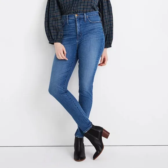 Madewell 11&quot; High-Rise Skinny Jeans in Maricopa Wash women’s size 32 stretchy