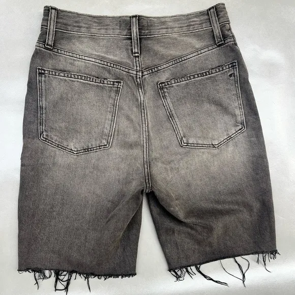 Madewell High-Rise Long Denim Shorts in Bronxdale Wash