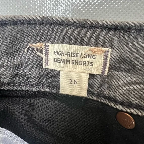 Madewell High-Rise Long Denim Shorts in Bronxdale Wash