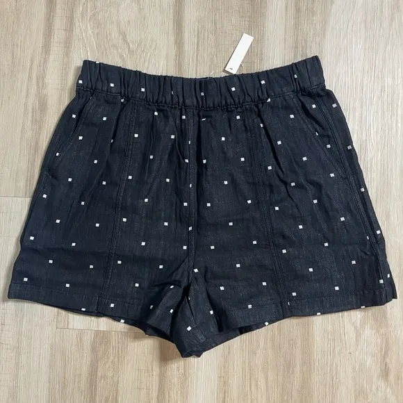 Madewell Jacquard Easy Pull-On Shorts in Square Spot Small