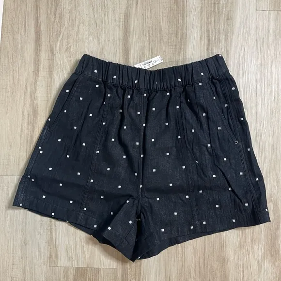 Madewell Jacquard Easy Pull-On Shorts in Square Spot Small