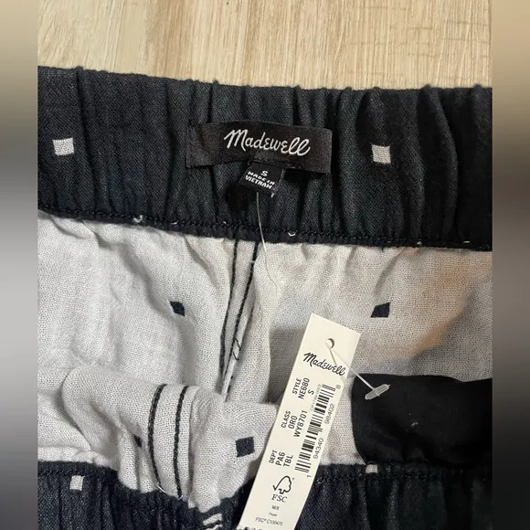 Madewell Jacquard Easy Pull-On Shorts in Square Spot Small