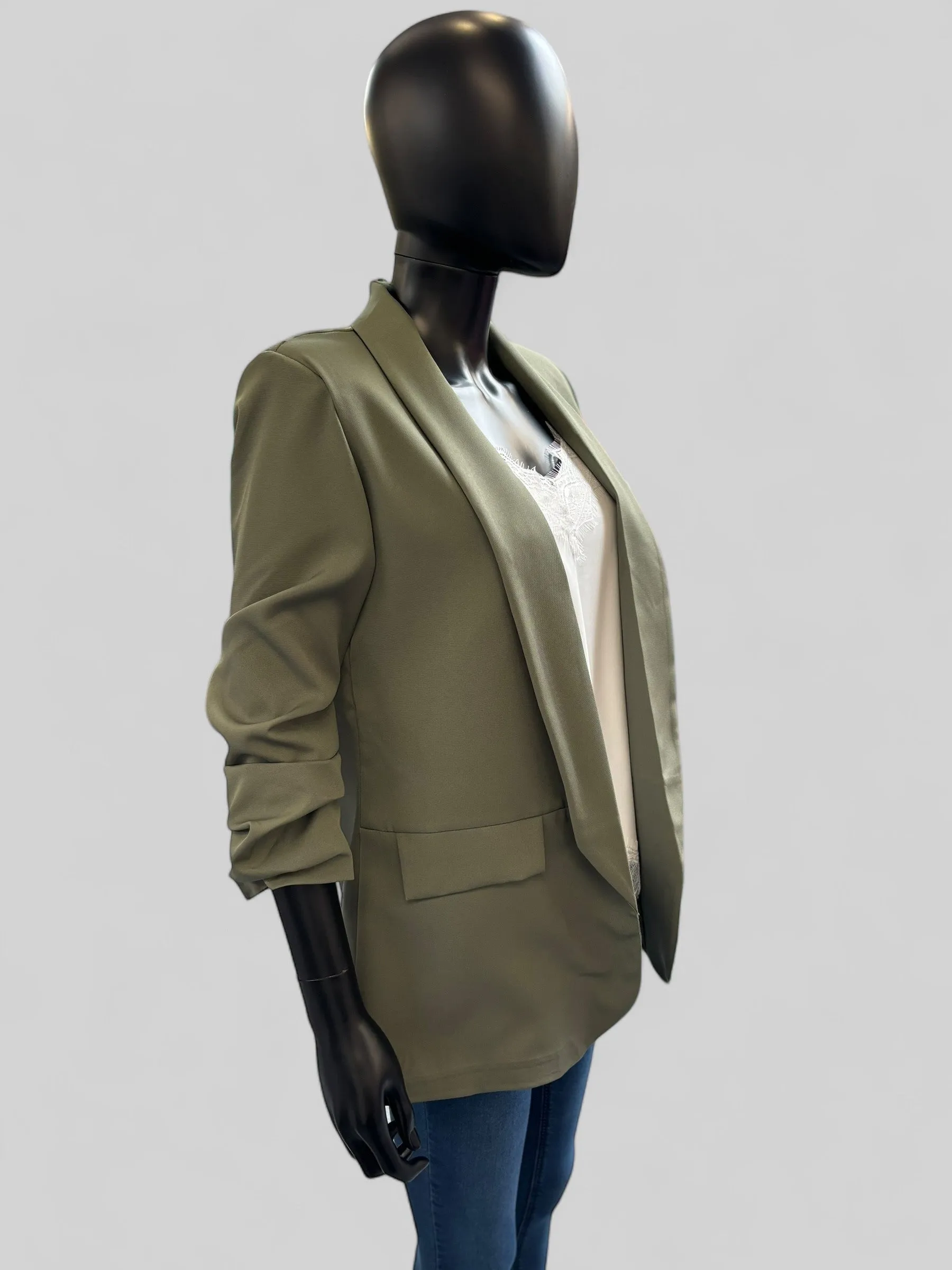Marc Angelo 6078 Gathered Sleeve Blazer