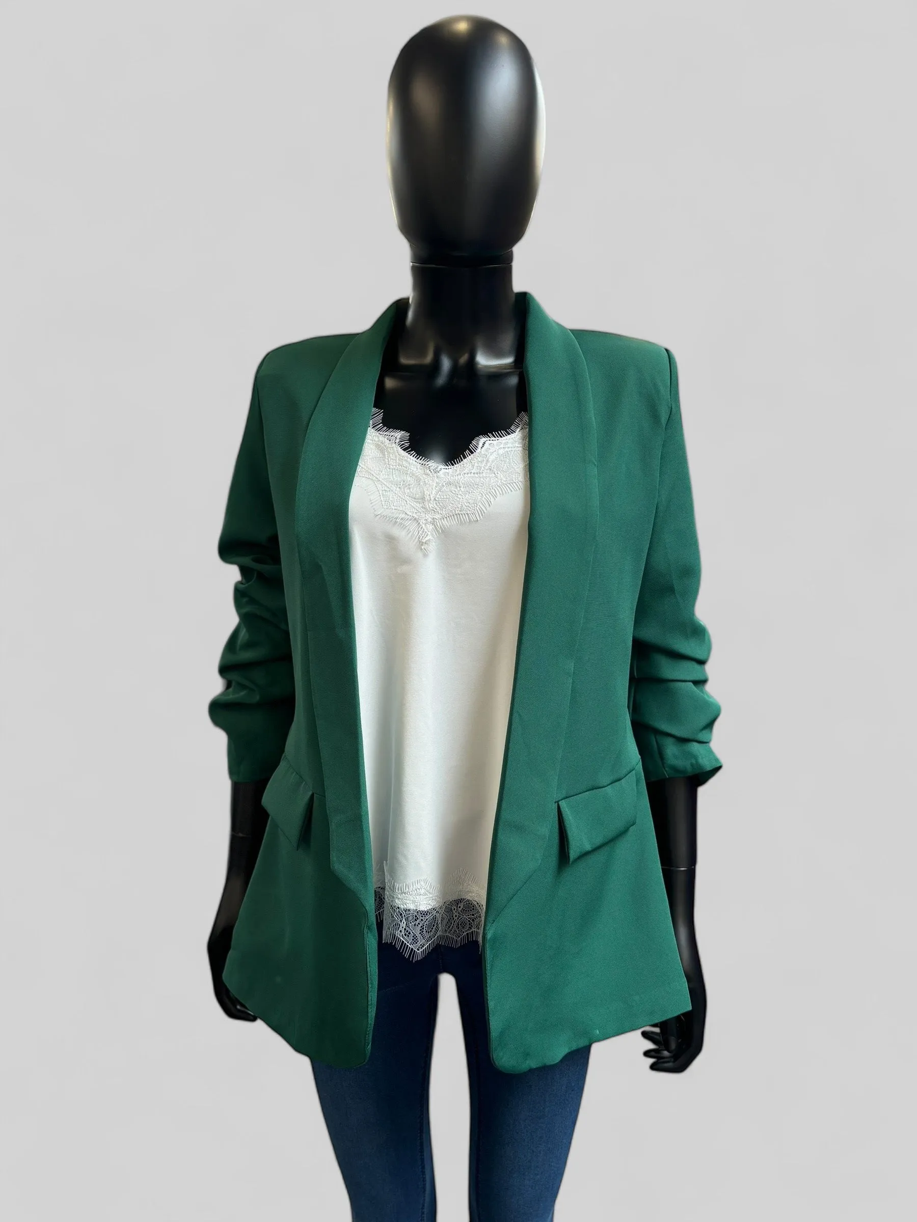 Marc Angelo 6078 Gathered Sleeve Blazer