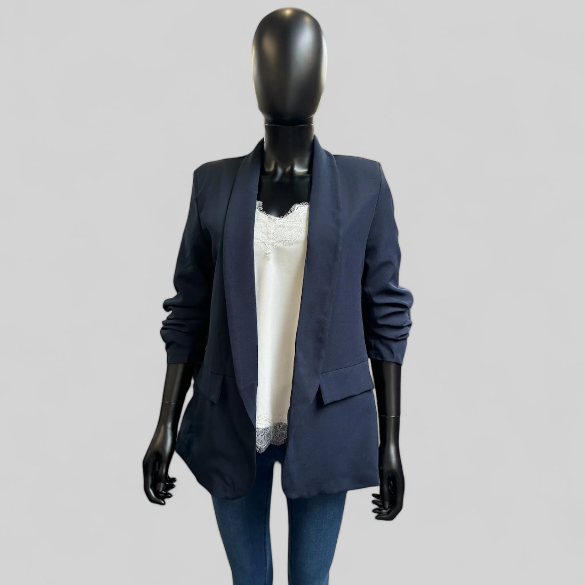 Marc Angelo 6078 Gathered Sleeve Blazer
