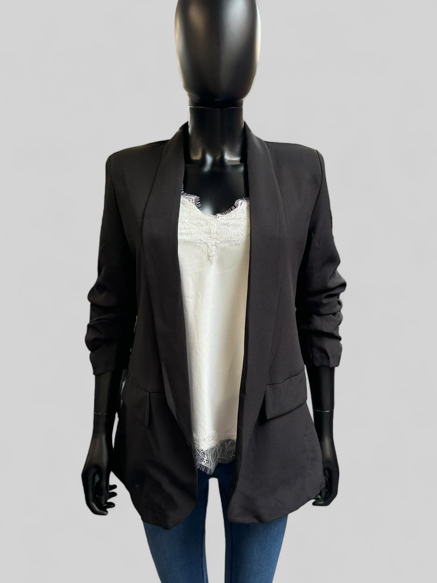 Marc Angelo 6078 Gathered Sleeve Blazer