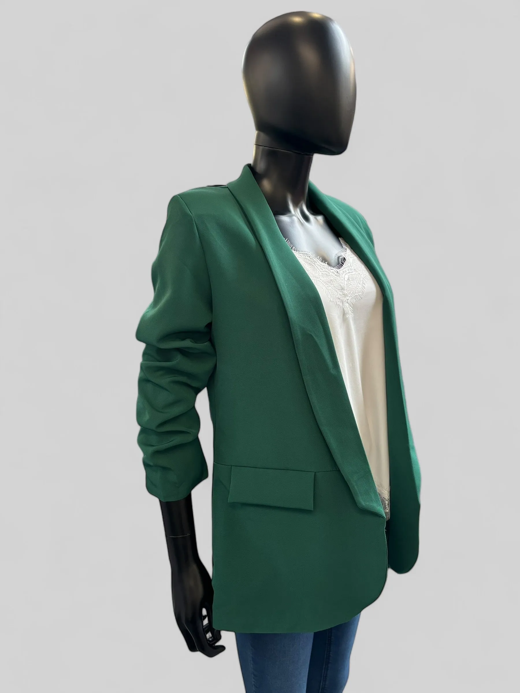 Marc Angelo 6078 Gathered Sleeve Blazer