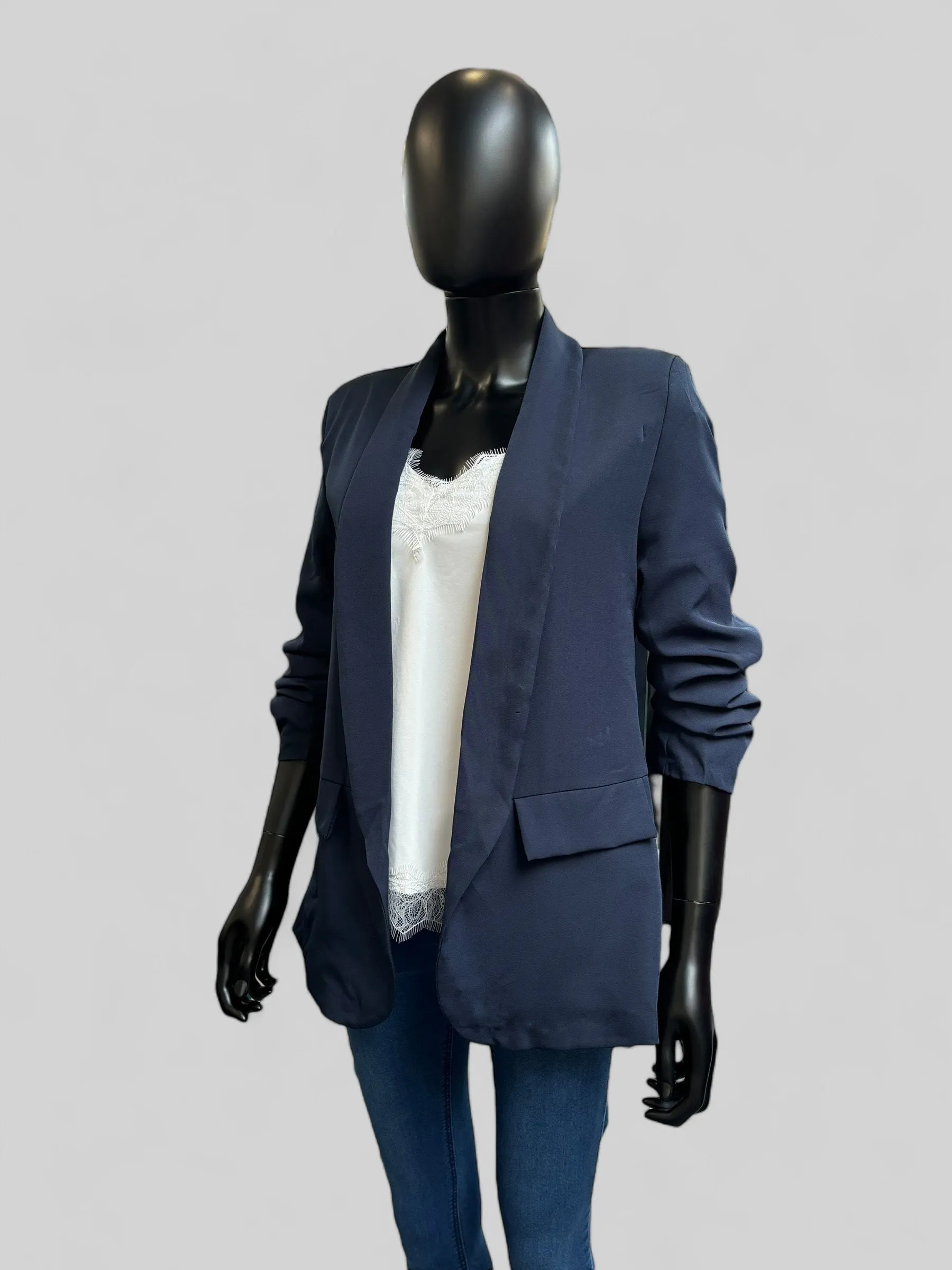 Marc Angelo 6078 Gathered Sleeve Blazer