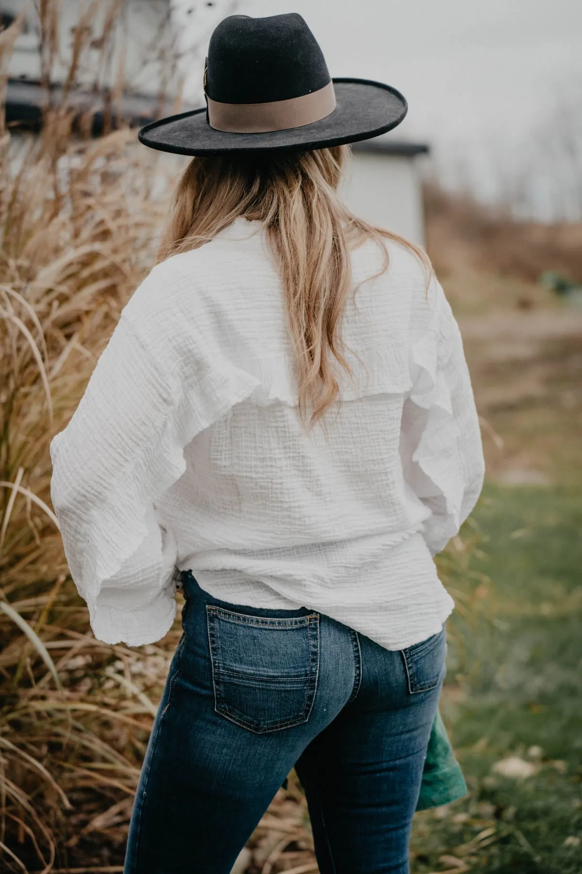 'Marina' Cotton Gauze Blouse by Tasha Polizzi (S ONLY)
