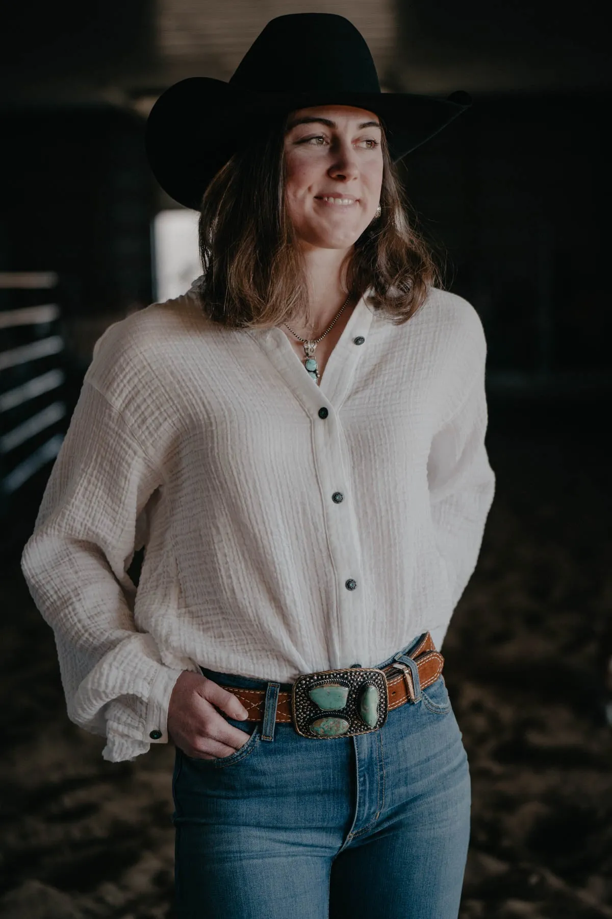 'Marina' Cotton Gauze Blouse by Tasha Polizzi (S ONLY)