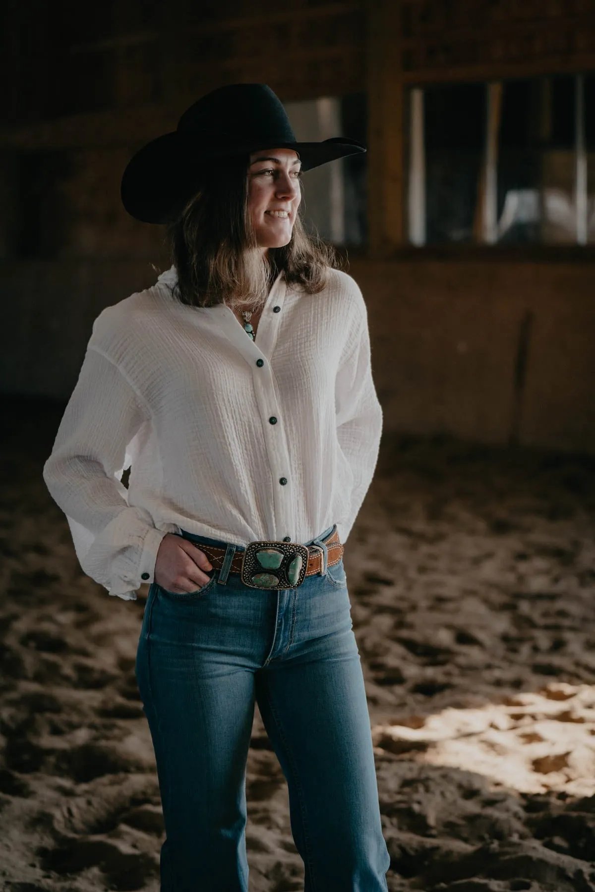 'Marina' Cotton Gauze Blouse by Tasha Polizzi (S ONLY)