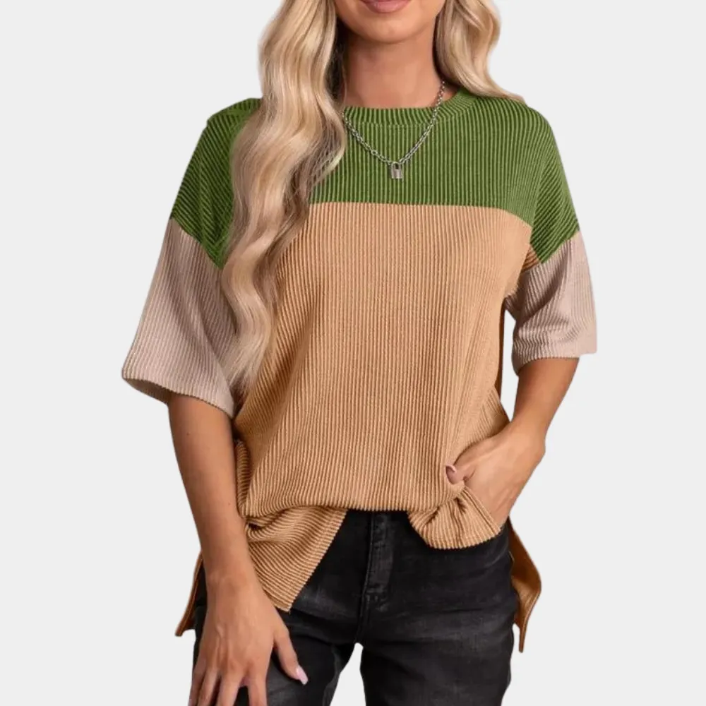 Marisa - Colorblock T-Shirt - Casual & Versatile