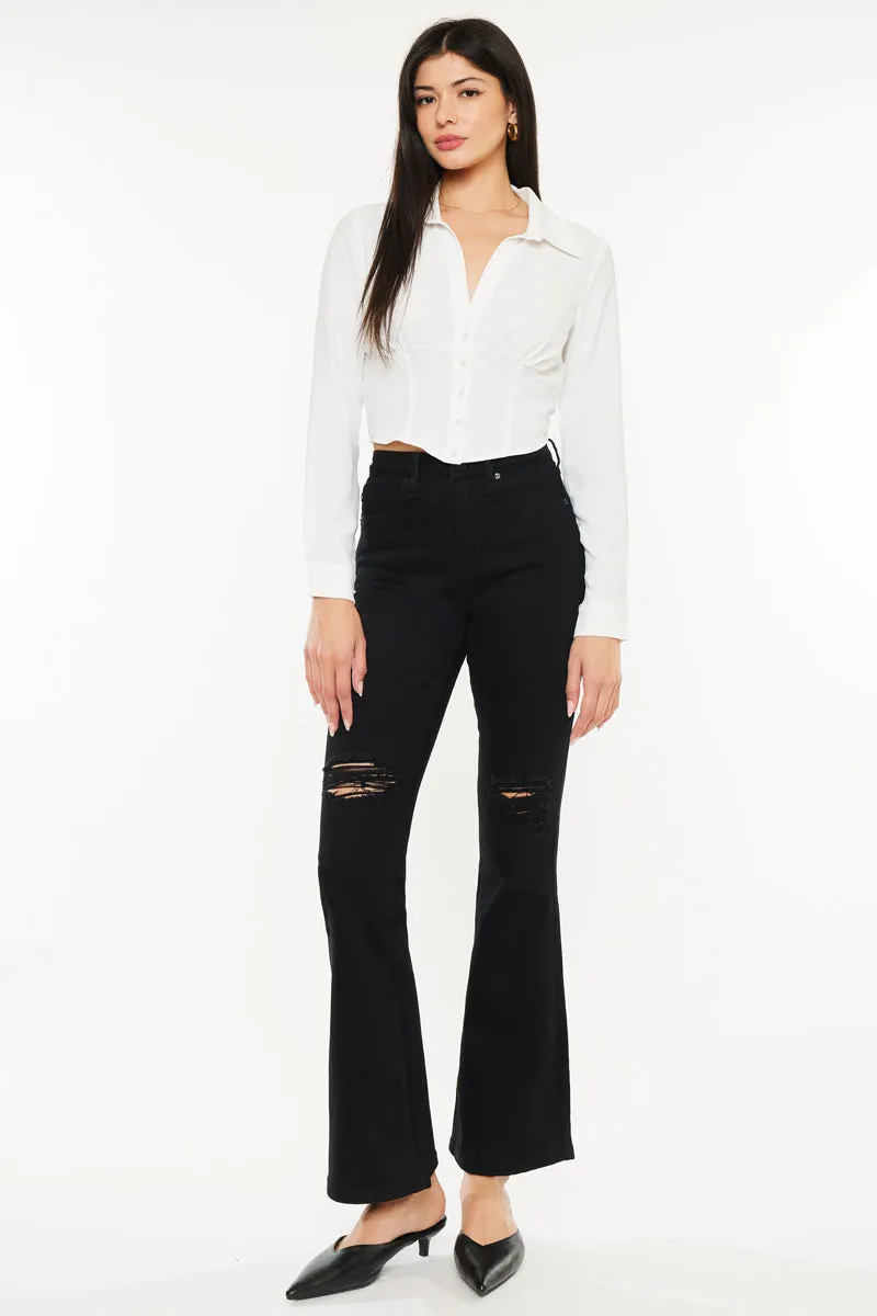 Mars High Rise Flare Jeans (Petite)