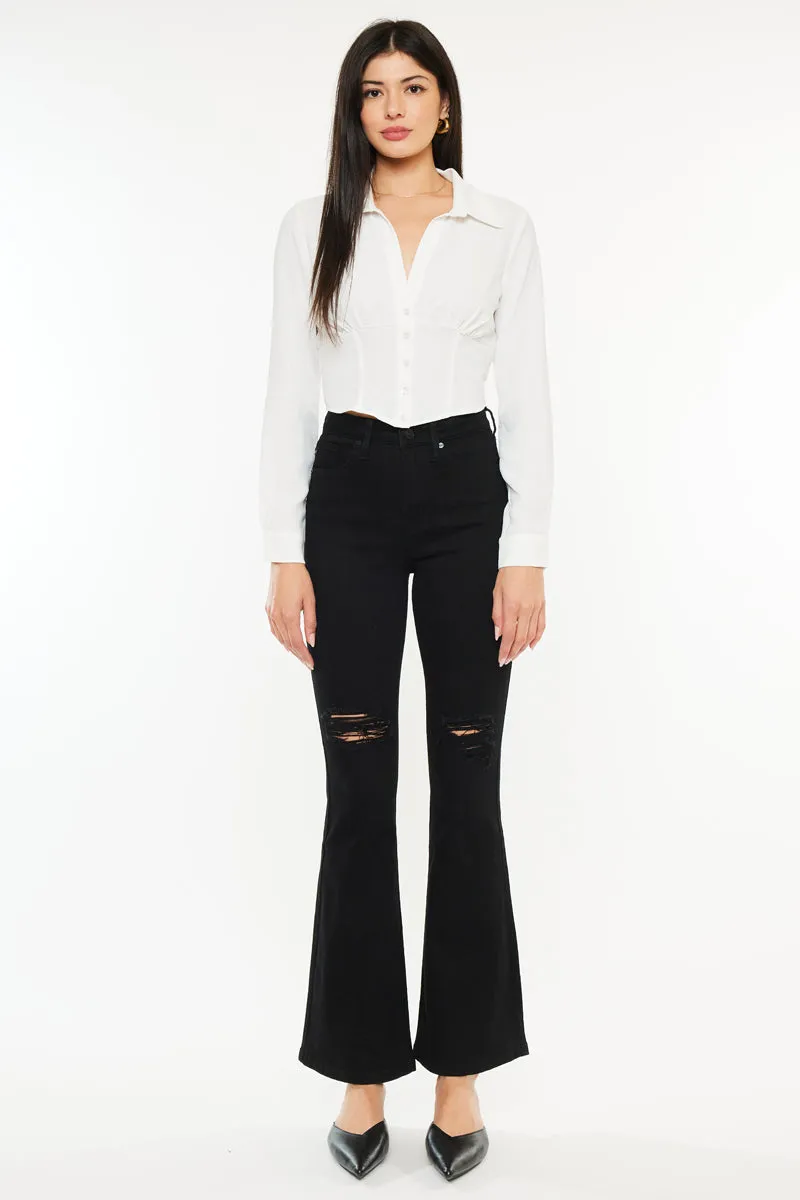 Mars High Rise Flare Jeans (Petite)