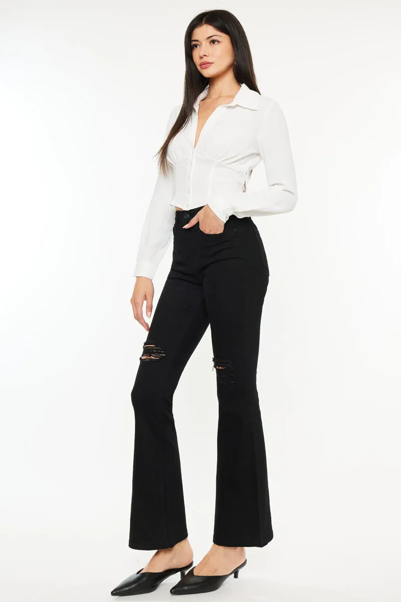 Mars High Rise Flare Jeans (Petite)