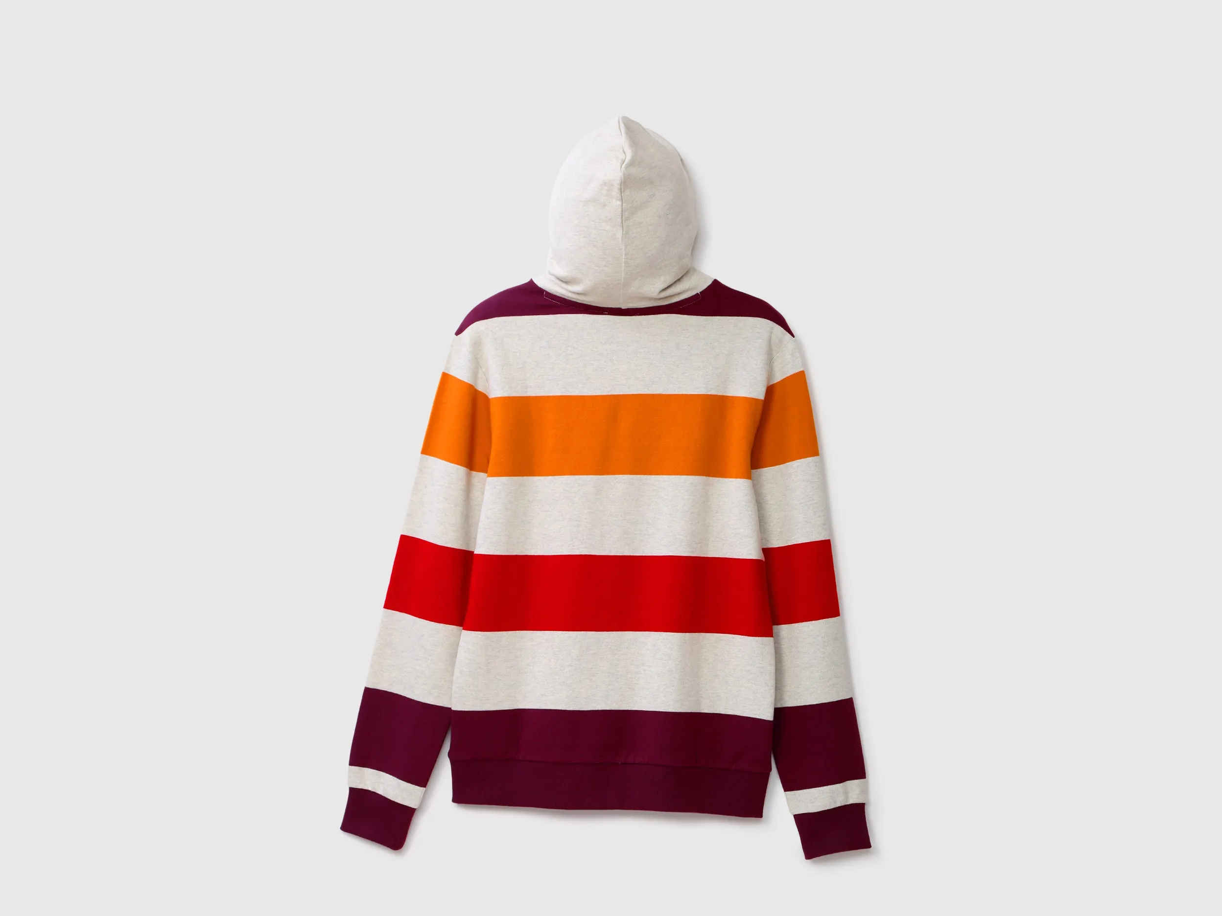 Men Striped Hood Sweatshirt