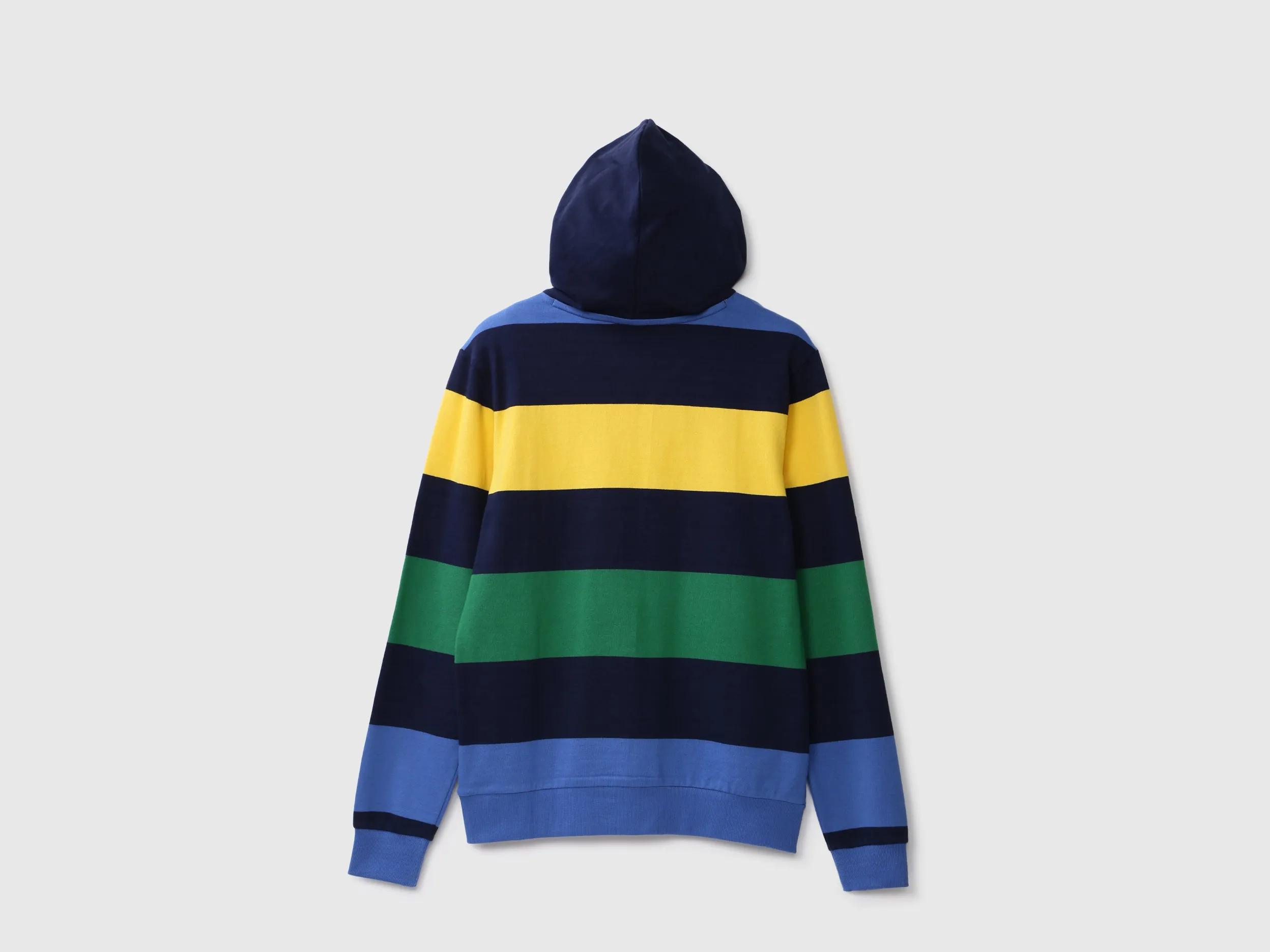 Men Striped Hood Sweatshirt