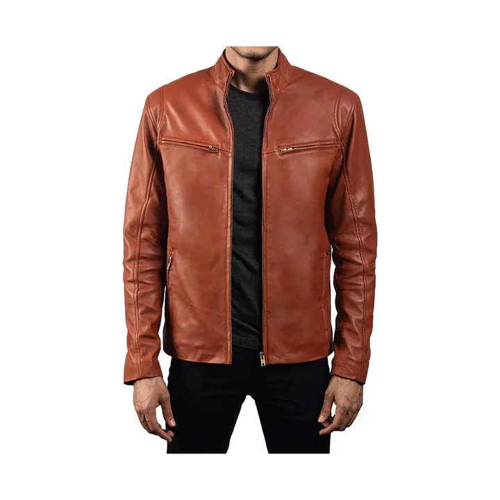 Men's Biker Slim Fit Original Leather Jacket