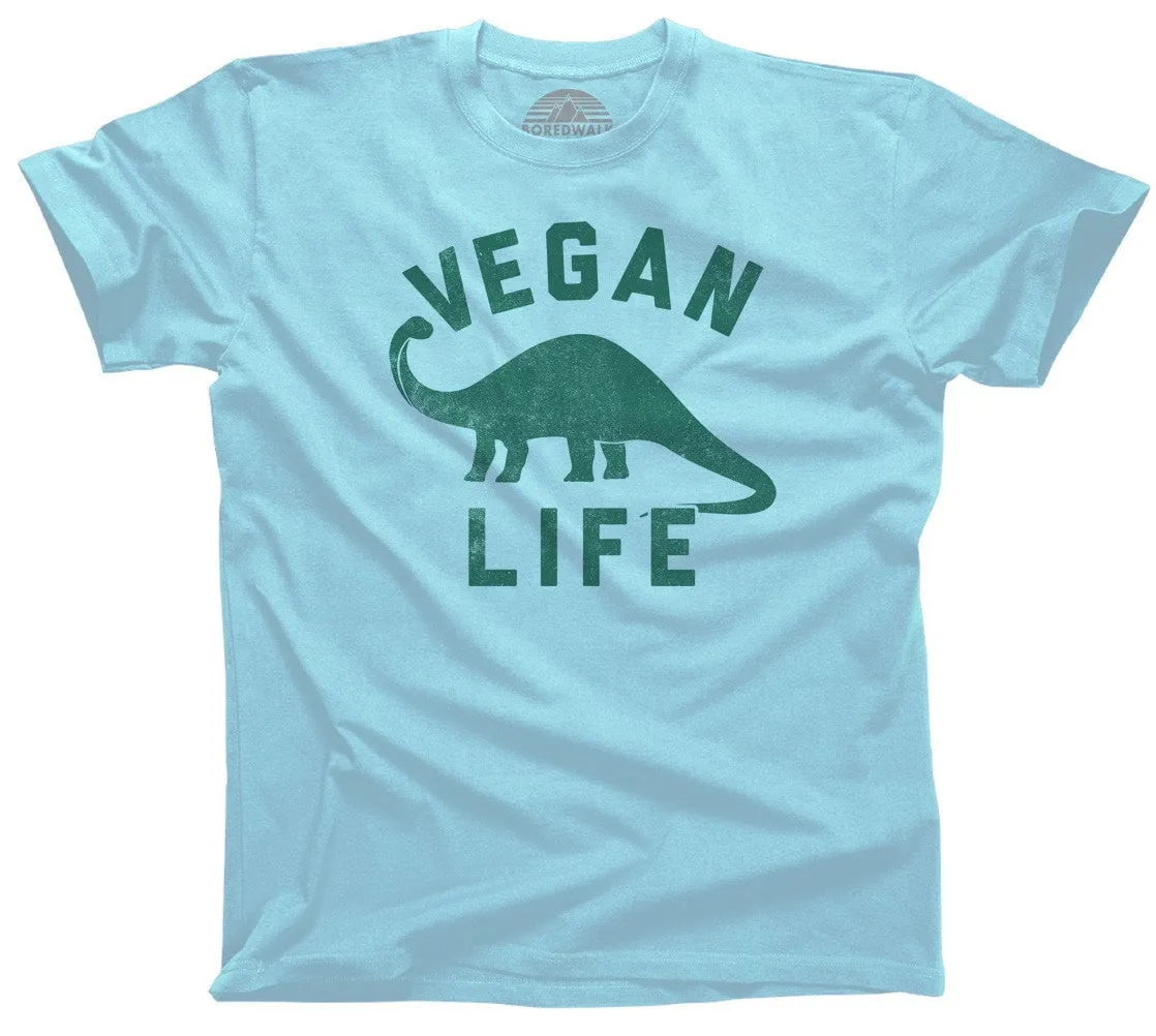 Men's Brontosaurus Vegan Life T-Shirt Funny Vegan Shirt