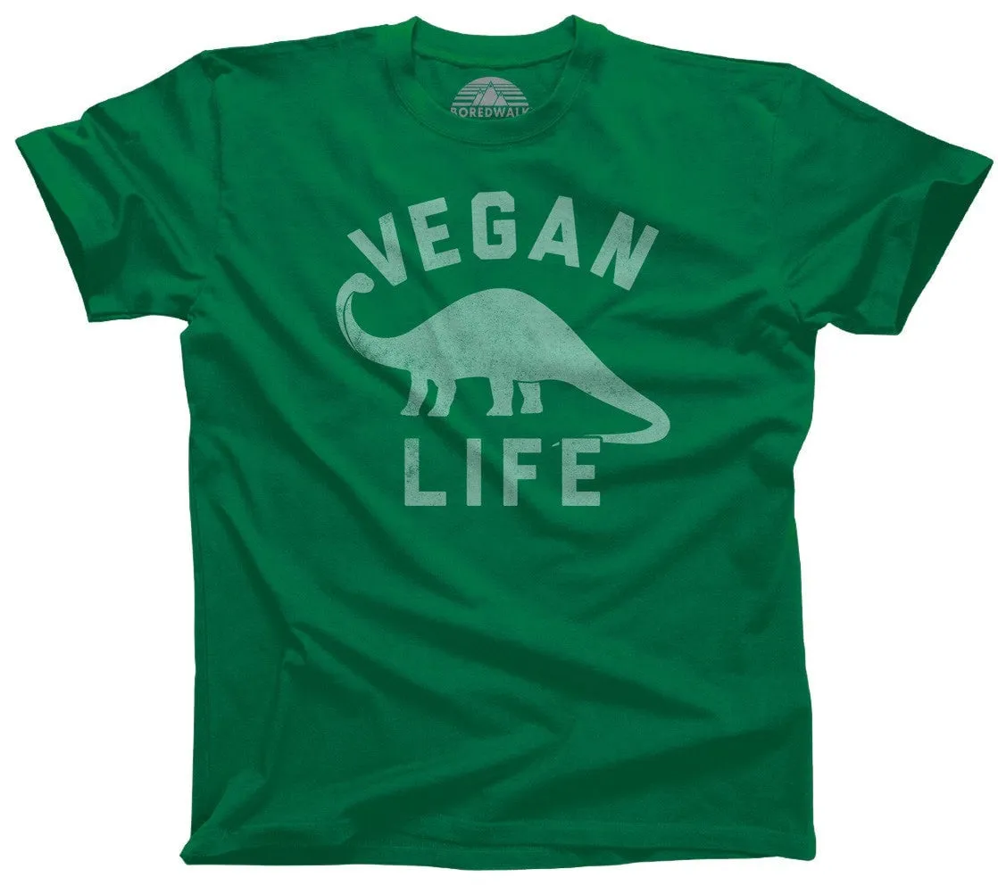 Men's Brontosaurus Vegan Life T-Shirt Funny Vegan Shirt