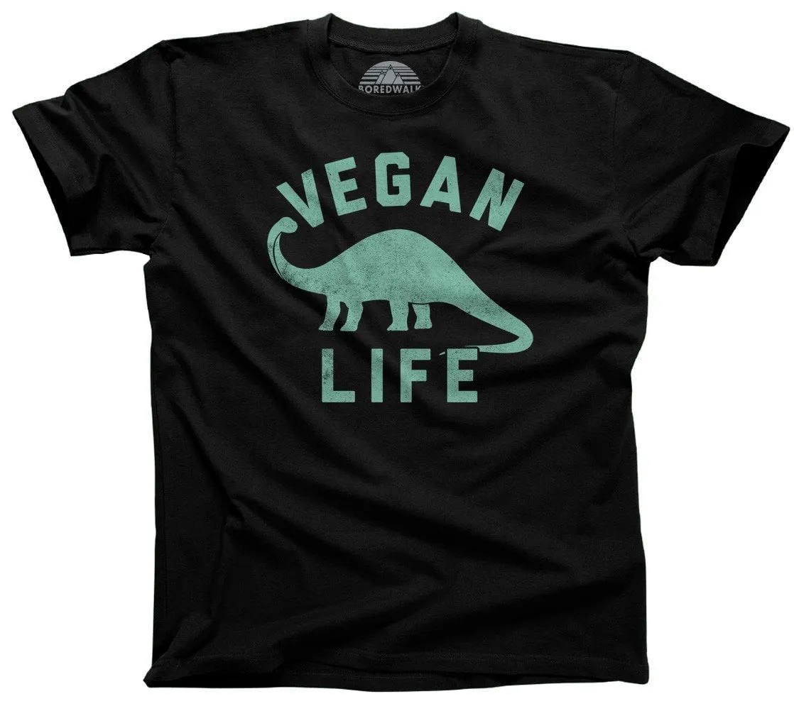 Men's Brontosaurus Vegan Life T-Shirt Funny Vegan Shirt