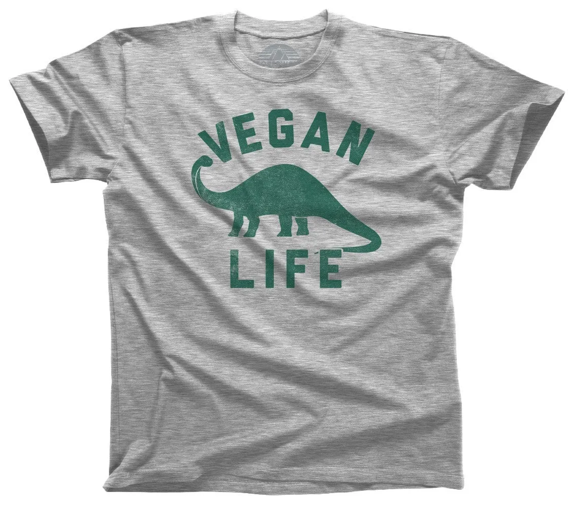 Men's Brontosaurus Vegan Life T-Shirt Funny Vegan Shirt