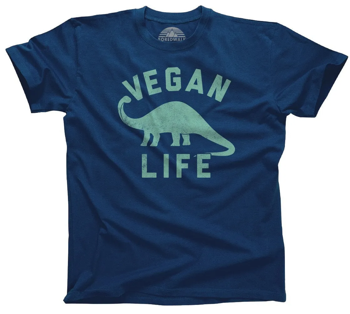 Men's Brontosaurus Vegan Life T-Shirt Funny Vegan Shirt