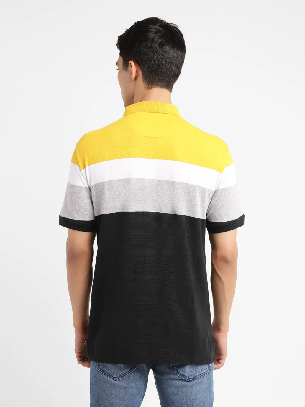Men's Colorblock Slim Fit Polo T-shirt