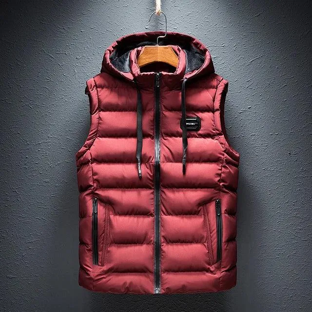 Men's Sleeveless Hooded Vest