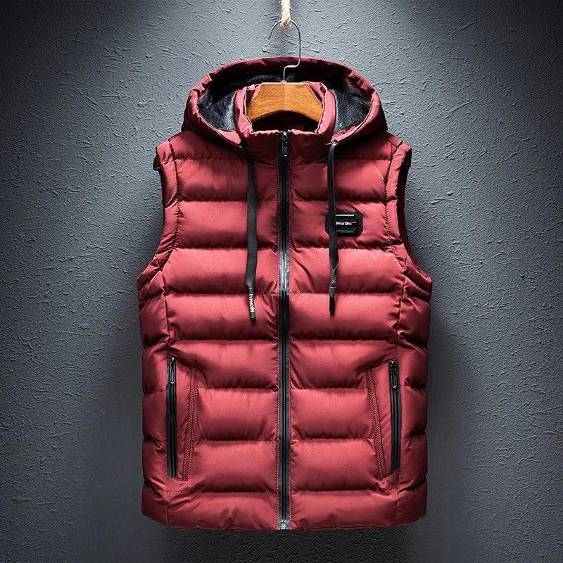 Men's Sleeveless Hooded Vest