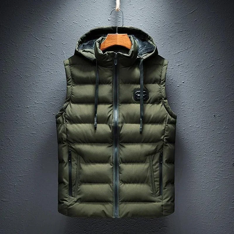 Men's Sleeveless Hooded Vest