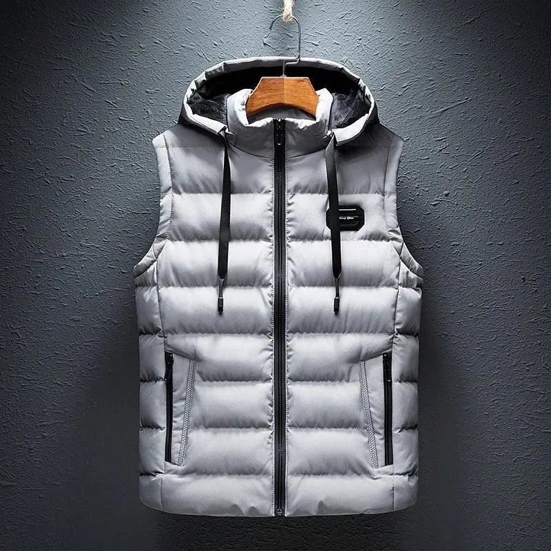 Men's Sleeveless Hooded Vest