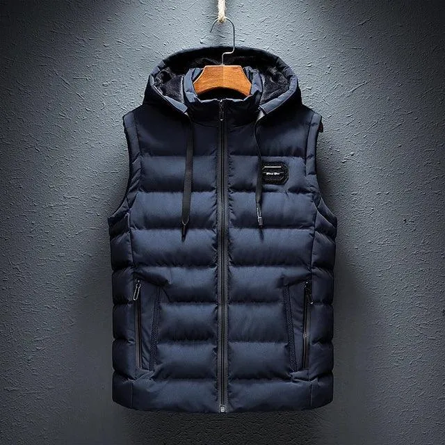 Men's Sleeveless Hooded Vest