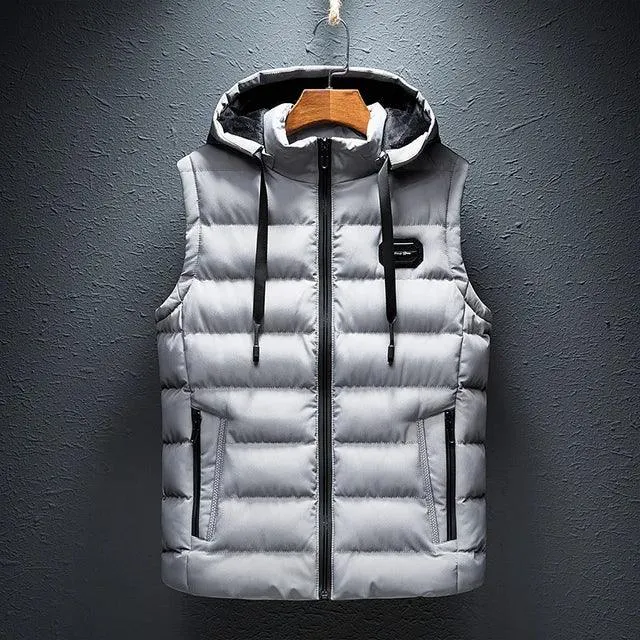 Men's Sleeveless Hooded Vest