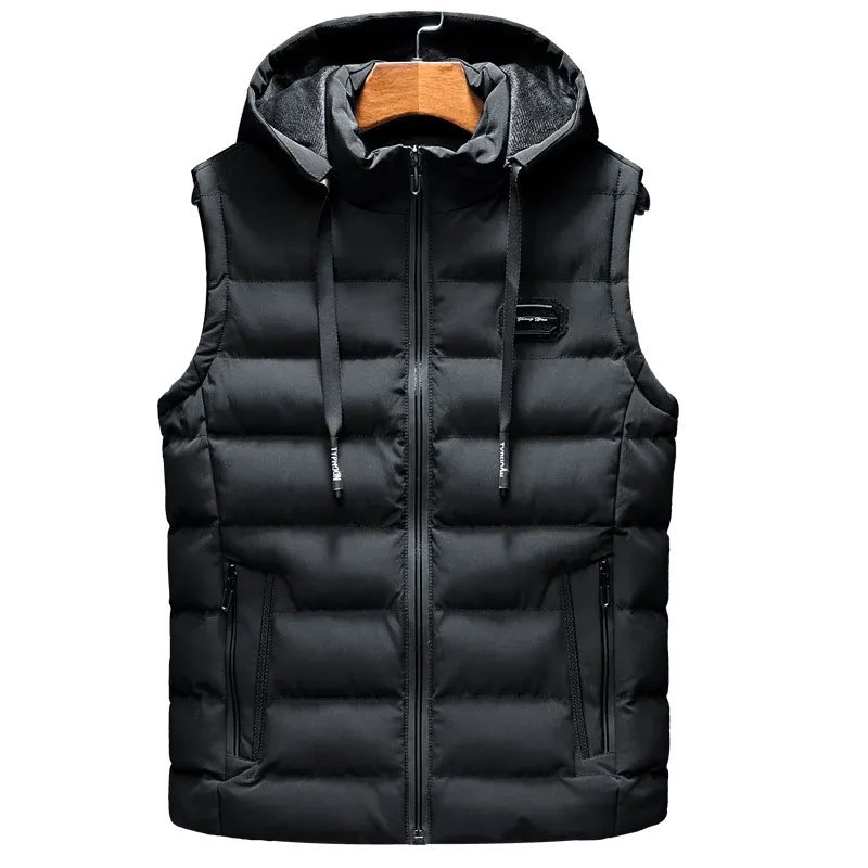 Men's Sleeveless Hooded Vest