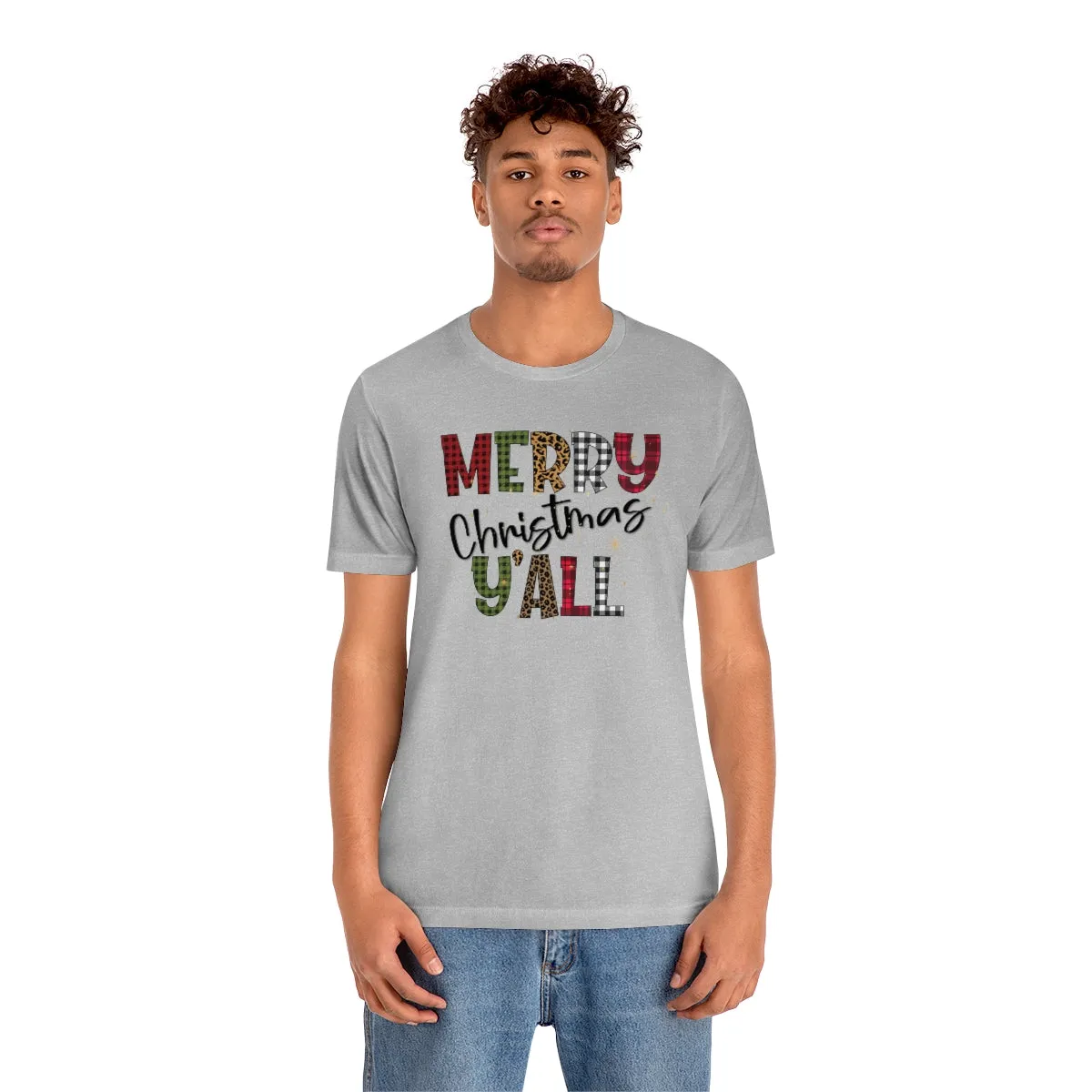 Merry Christmas Ya'll white and red-Unisex Heavy Cotton Tee