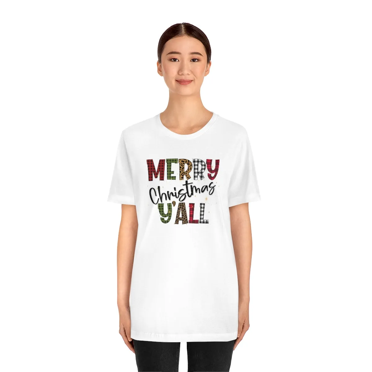 Merry Christmas Ya'll white and red-Unisex Heavy Cotton Tee