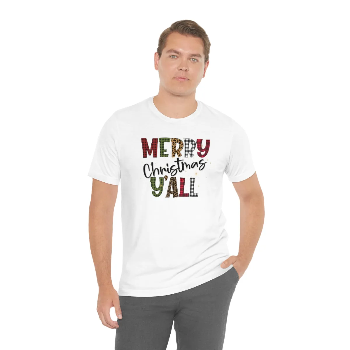 Merry Christmas Ya'll white and red-Unisex Heavy Cotton Tee
