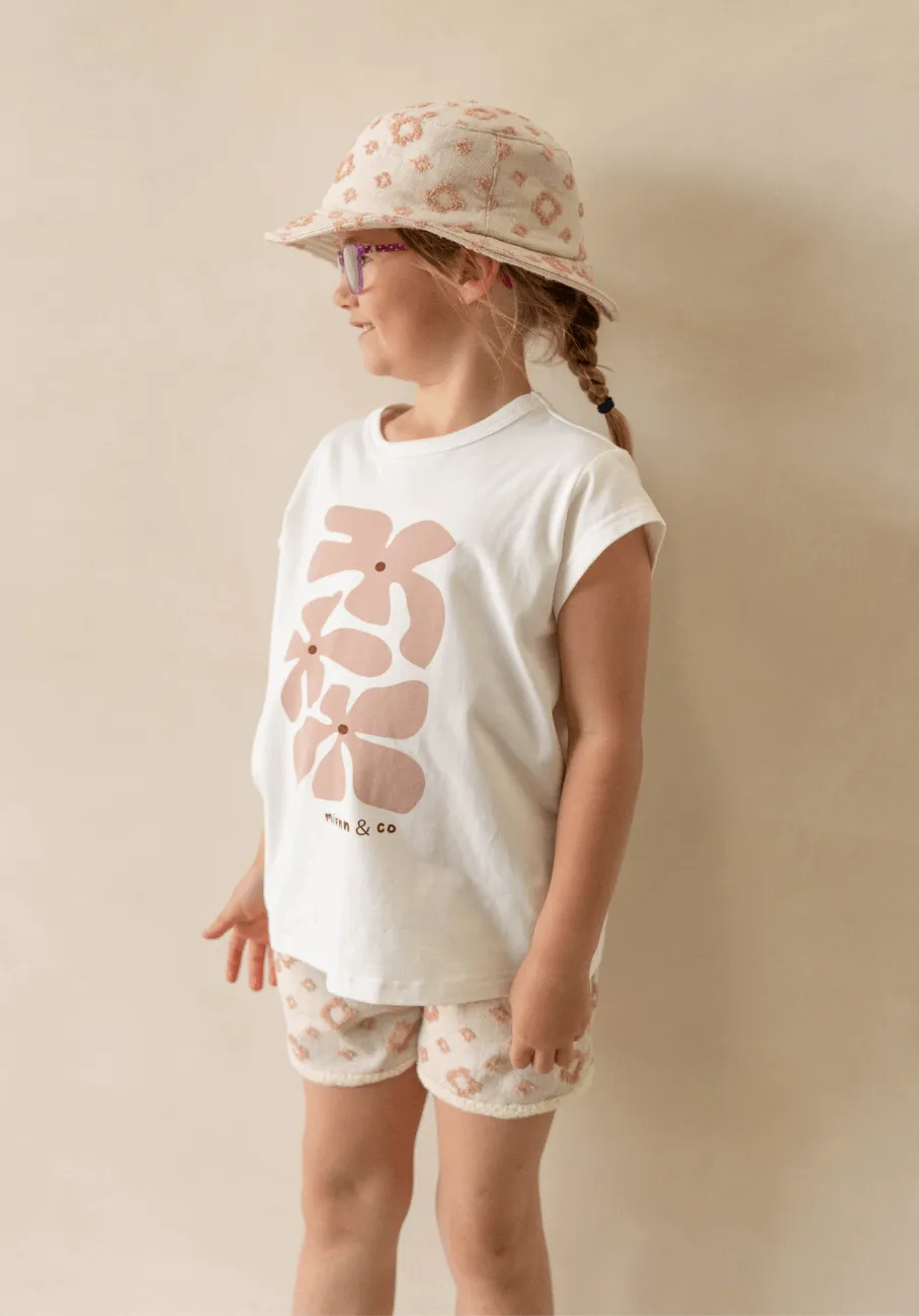 Miann & Co Kids - Terry Towelling Shorts - Terracotta Geo
