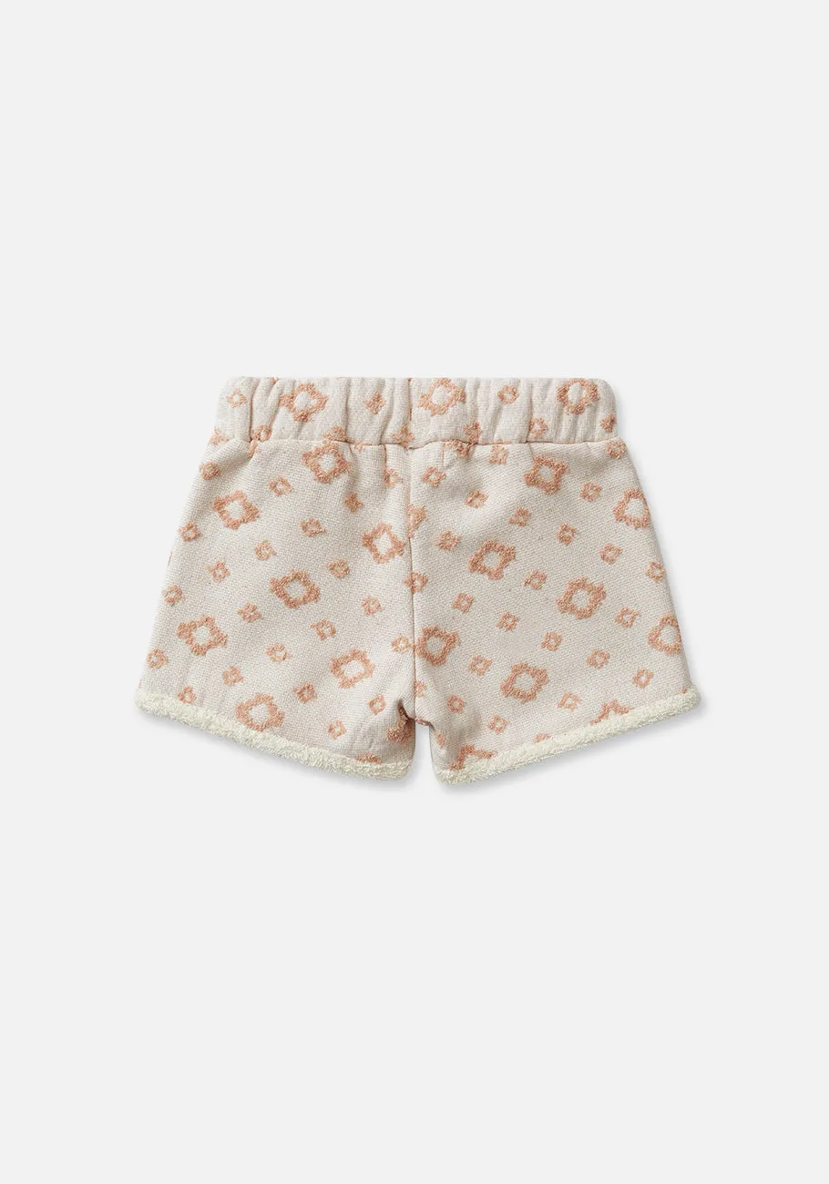 Miann & Co Kids - Terry Towelling Shorts - Terracotta Geo