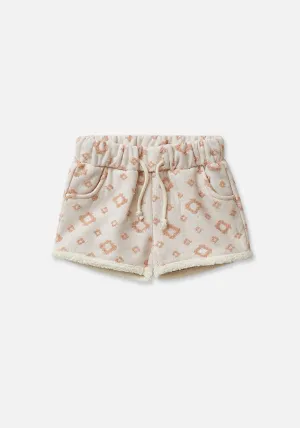 Miann & Co Kids - Terry Towelling Shorts - Terracotta Geo