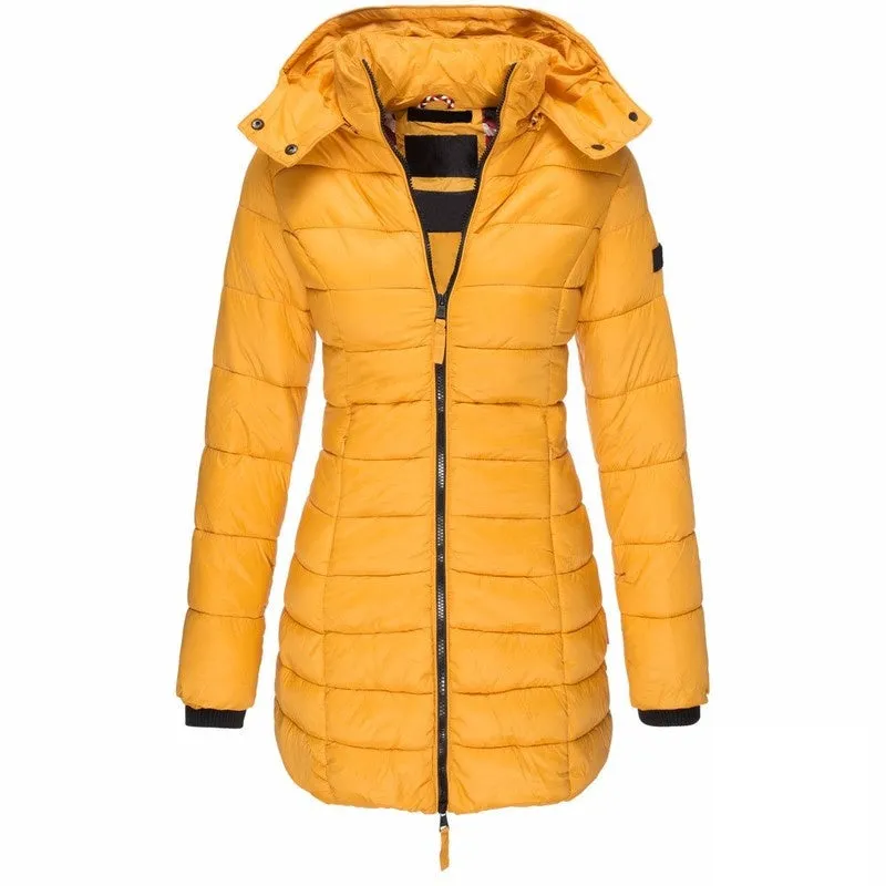 Mid-Length Slim Fit Quilted Jacket