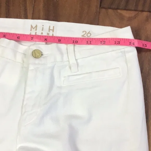 MiH Jeans, The Marrakesh, Mid Rise, Kick Flare Hippie Jeans White Size 26