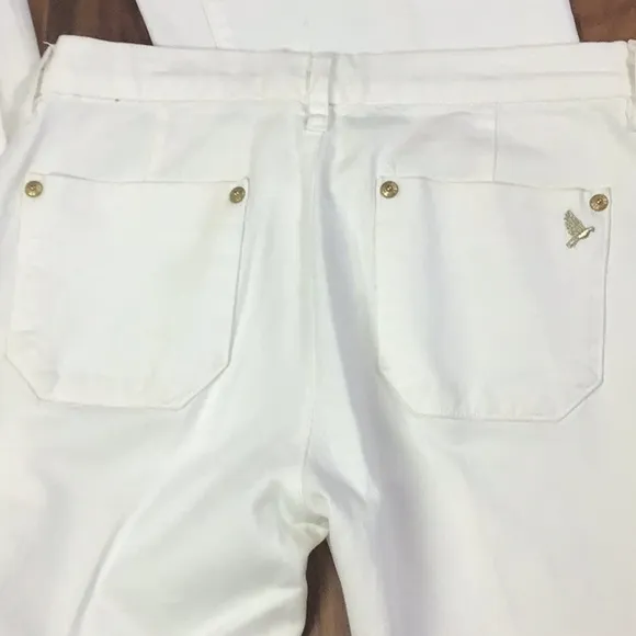 MiH Jeans, The Marrakesh, Mid Rise, Kick Flare Hippie Jeans White Size 26