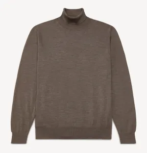 Mink Merino Knit Roll Neck