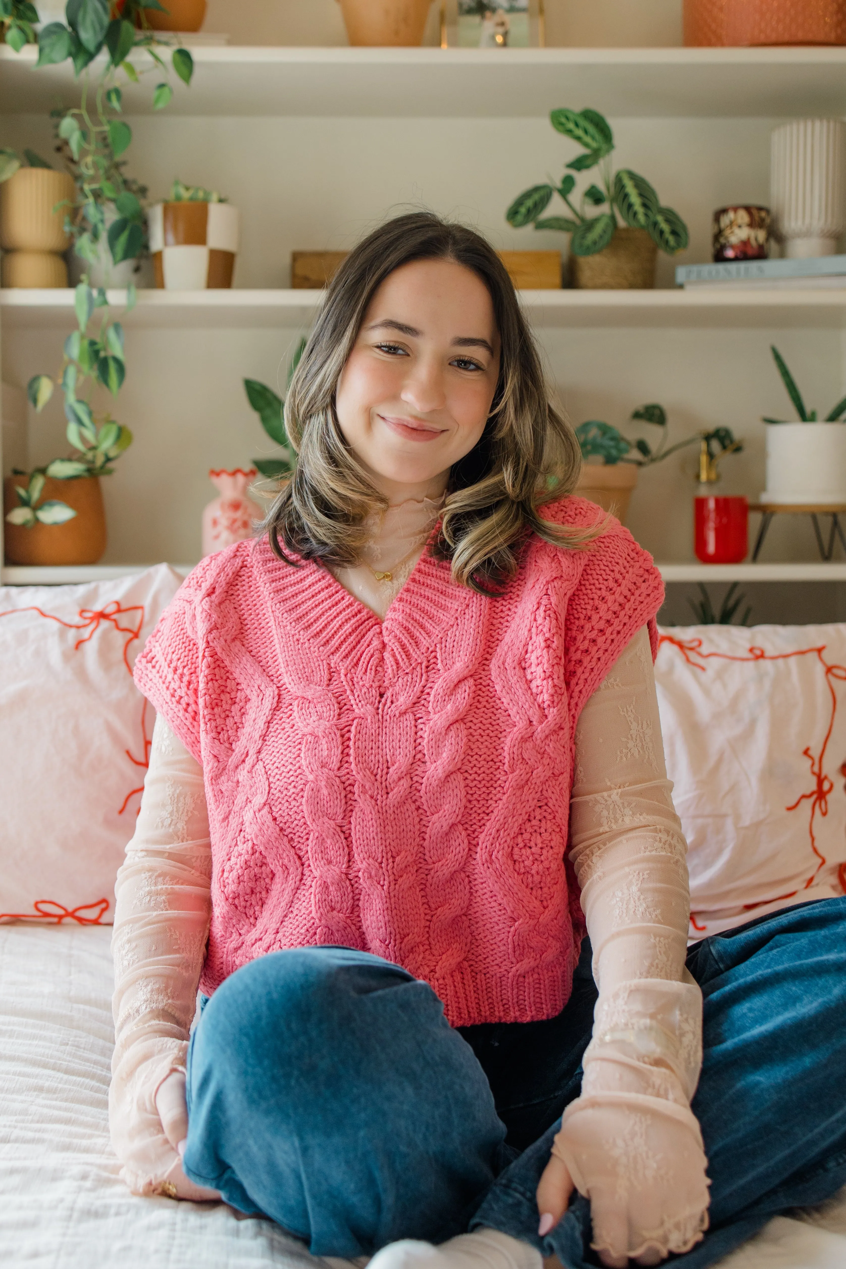 MOCK NECK LACE LONG SLEEVE