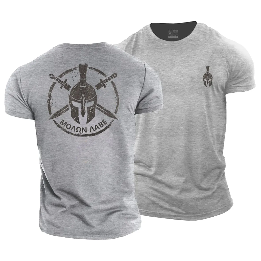 Molon Labe Graphic Cotton T-Shirt