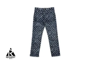 Monogram Pointillism Denim Pants "Navy"